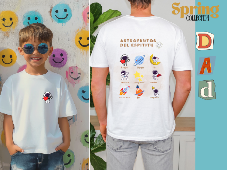 Camiseta “Astrofrutos del Espíritu” – Colección Primavera