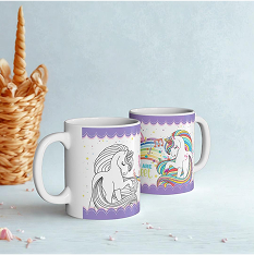 Taza Unicornio para colorear (Markers no incluidos)