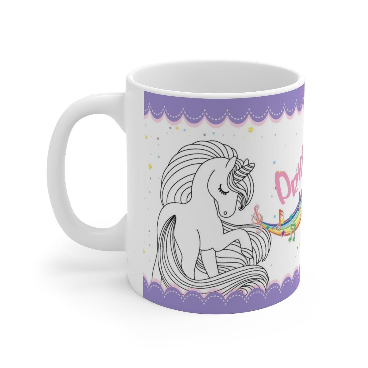 Unicornio taza de ceramica 330m