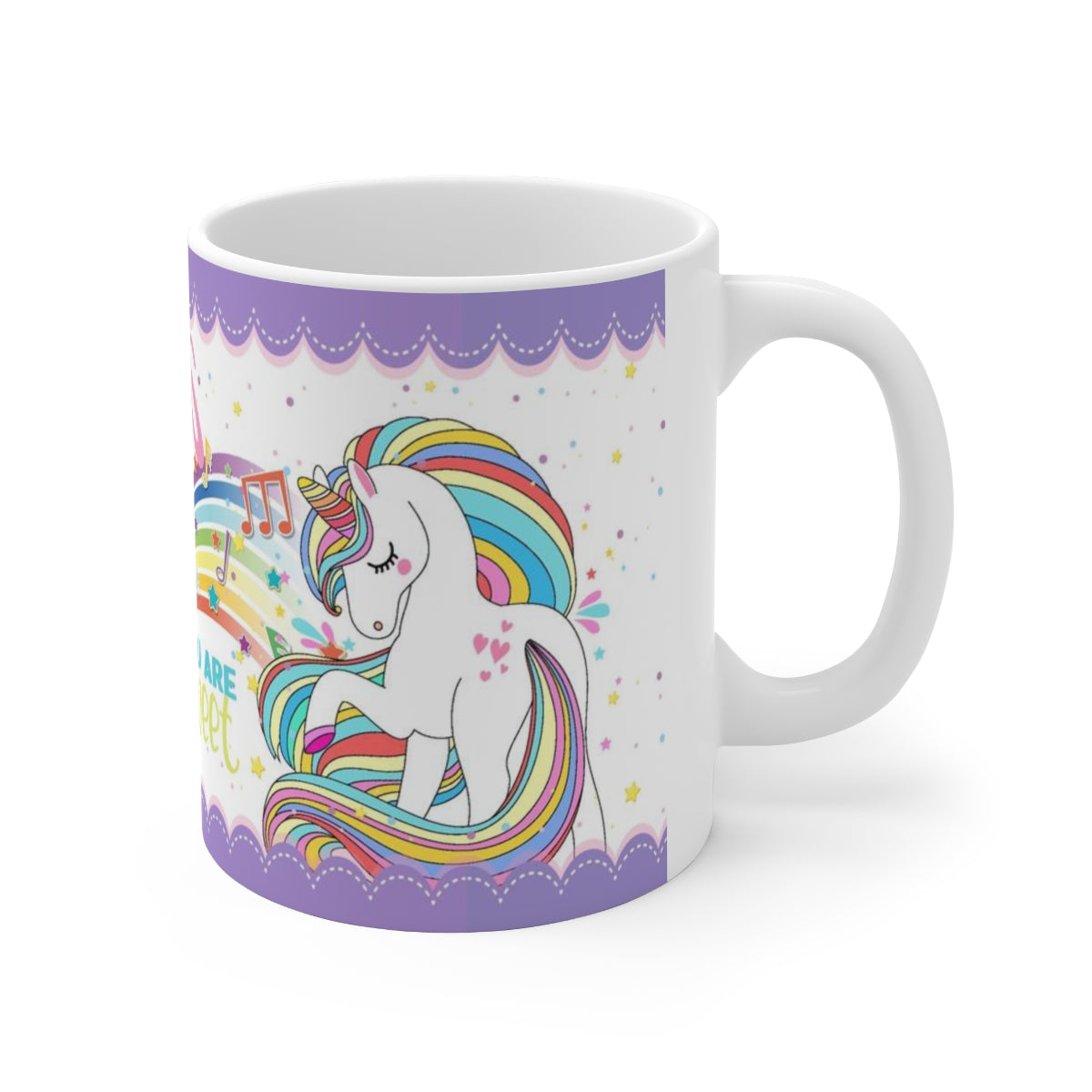 Unicornio taza de ceramica 330m